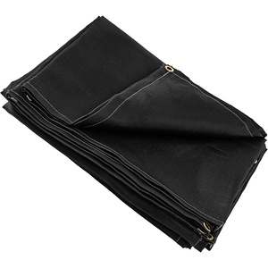 image:imageVEVOR 10 x 10 Ft Welding Blanket Black Fiberglass Blanket Portable Fiberglass Fire Retardant Blanket Welding Mat Welding Fireproof Thermal Resistant Insulation With Carry Bag8 x 10 Ft