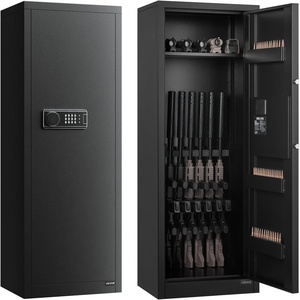 image:imageVEVOR 1012 Gun Safe Long Gun Cabinet for Rifles and Pistols Quick Access Rifle Safe with 4 Pistol Pockets and 3 Adjustable Racks Large Digital Cabinet with Key and Password LockAssembly Required14 x 19 x 52
