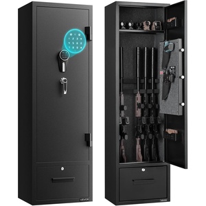 image:imageVEVOR 1012 Gun Safe Long Gun Cabinet for Rifles and Pistols Quick Access Rifle Safe with 4 Pistol Pockets and 3 Adjustable Racks Large Digital Cabinet with Key and Password LockAssembly Required11 x 16 x 55