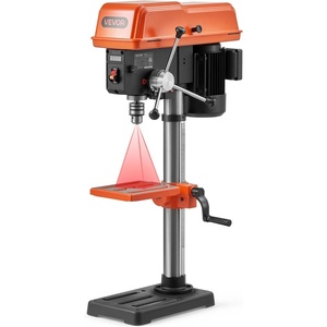 image:imageVEVOR 12 in Benchtop Drill Press 5 Amp 120V Variable Speed Cast Iron Bench Drill Press 12 in Swing Distance 045 Tiltling Worktable with Laser Work Light Tabletop Drilling Machine for Wood Metal10in5A