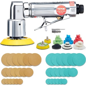 image:imageVEVOR 123 Inch Random Orbital Air Sander HighSpeed 15000RPM Mini Pneumatic Sander for Auto Body Work 58PCS Air Powered Sander Kit with Sandpapers Wool Pad Wavy Sponges