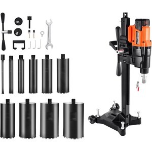 image:imageVEVOR 2 in 1 Handheld amp Standmount Core Drill 0863in Drilling Diameter  2000W Powerful Concrete Drilling Machine with Stand and Core Bit For Corner Operation and LargeScale Projects10in Core Drill  10 Bits Set