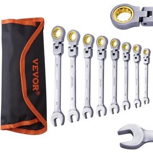 image:imageVEVOR 25Piece Metric Combination Wrench Set 632mm Open End Carbon Steel with Rollup Pouch Ideal for Household Garage Workshop Auto RepairsFlexhead