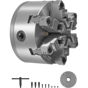 image:imageVEVOR 3Jaw Lathe Chuck 8 Inch 200 mm SelfCentering Chuck with 2 14 in8 Threaded Backing Plate 016787 in 4200 mm Clamping Range with Twrench Screws HT300 Material for Wood Metal Lathe6 inches