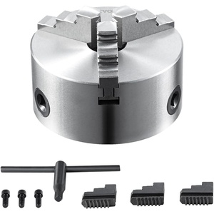 image:imageVEVOR 3Jaw Lathe Chuck 8 SelfCentering Lathe Chuck 0168 in4200 mm Clamping Range with Tkey Fixing Screws Hexagon Wrench for Lathe 3D Printer Machining Center Milling Drilling Machine6 In