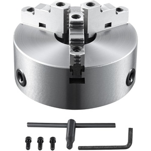 image:imageVEVOR 3Jaw Lathe Chuck 8 SelfCentering Lathe Chuck 0168 in4200 mm Clamping Range with Tkey Fixing Screws Hexagon Wrench for Lathe 3D Printer Machining Center Milling Drilling Machine8 In