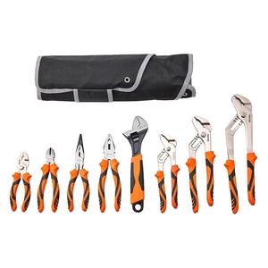 image:imageVEVOR 8Piece Pliers Set High Carbon Steel  12 10 8 Groove amp Linesmans Pliers amp Adjustable Wrench amp Tool Bag8PCS