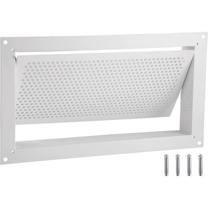 image:imageVEVOR 8x16 Inch Crawl Space Flood Vent Wall Mounted White Foundation Vent to Reduce Flood Risk amp Damage for Crawl Spaces GaragesWhite