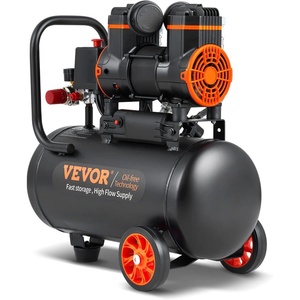 image:imageVEVOR Air Compressor 2 Gallon Steel Tank 1HP 21CFM  90PSI Oil Free Air Compressor amp Max 120PSI Pressure 81dB Ultra Quiet Portable Compressor for Auto Repair Tire Inflation Spray Painting 120V48 Gallon
