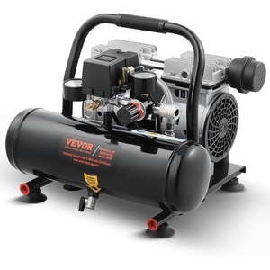 image:imageVEVOR Air Compressor 2 Gallon Steel Tank 1HP 21CFM  90PSI Oil Free Air Compressor amp Max 120PSI Pressure 81dB Ultra Quiet Portable Compressor for Auto Repair Tire Inflation Spray Painting 120V1 Gallon