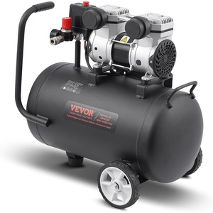 image:imageVEVOR Air Compressor 8 Gallon Steel Tank 1HP 22 CFM90 PSI Oil Free Air Compressor amp Max 120PSI Pressure 80dB Ultra Quiet Portable Compressor for Auto Repair Tire Inflation Spray Painting8 Gallon