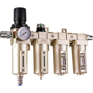 image:imageVEVOR Air Compressor Filter Regulator 34 NPT 4Stage 5m amp 03m amp 01m amp 01m Air Drying System with Micron Filters amp Double Desiccant Dryer Auto Drain Air Compressor Water Separator 175PSI Max34 NPT 01m B