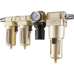 image:imageVEVOR Air Compressor Filter Regulator 34 NPT 4Stage 5m amp 03m amp 01m amp 01m Air Drying System with Micron Filters amp Double Desiccant Dryer Auto Drain Air Compressor Water Separator 175PSI Max12 NPT 03m