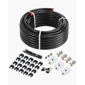 image:imageVEVOR Air Compressor Line Kit 100FT x 34 HDPEAluminum Compressed Air Piping System LeakProof PressureResistant amp EasytoInstall Compressed Air Line Tubing Kit for Garages Workshops BlackBlack