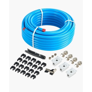 image:imageVEVOR Air Compressor Line Kit 100FT x 34 HDPEAluminum Compressed Air Piping System LeakProof PressureResistant amp EasytoInstall Compressed Air Line Tubing Kit for Garages Workshops BlackBlue