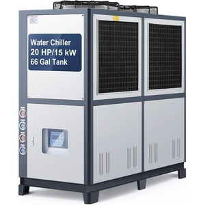 image:imageVEVOR Air Cooled Water Chiller 5 Ton Portable 5HP375KW Compressor Motor 53L Capacity Stainless Steel Water Tank Finned Condenser with MicroComputer Control Industrial Chiller for Cooling Water25 HP Compressor