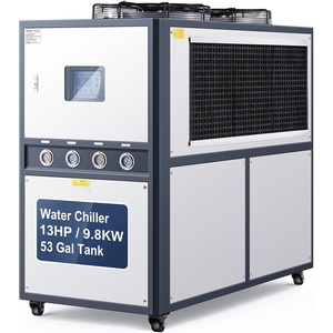 image:imageVEVOR Air Cooled Water Chiller 5 Ton Portable 5HP375KW Compressor Motor 53L Capacity Stainless Steel Water Tank Finned Condenser with MicroComputer Control Industrial Chiller for Cooling Water1667 HP Compressor