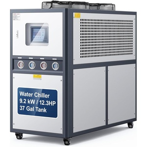 image:imageVEVOR Air Cooled Water Chiller 5 Ton Portable 5HP375KW Compressor Motor 53L Capacity Stainless Steel Water Tank Finned Condenser with MicroComputer Control Industrial Chiller for Cooling Water123 HP Compressor