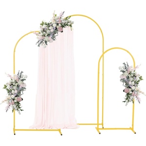 image:imageVEVOR Arch Backdrop Stand 72 x 4 ft Stable Structure Easy Assembly 1 Set Gold Metal Arch Backdrop Stand for Wedding Birthday Party Graduation Holiday Celebration and Ceremony Decoration6 x 26 ft  5 x 22 ft  4 x 17 ft