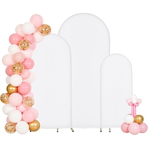 image:imageVEVOR Arch Backdrop Stand 72 x 4 ft Stable Structure Easy Assembly 1 Set Gold Metal Arch Backdrop Stand for Wedding Birthday Party Graduation Holiday Celebration and Ceremony Decoration6ft 5ft 4ft with cover new version