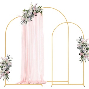 image:imageVEVOR Arch Backdrop Stand 72 x 4 ft Stable Structure Easy Assembly 1 Set Gold Metal Arch Backdrop Stand for Wedding Birthday Party Graduation Holiday Celebration and Ceremony Decoration8ft 72ft 66ft  new version