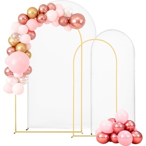 image:imageVEVOR Arch Backdrop Stand 72 x 4 ft Stable Structure Easy Assembly 1 Set Gold Metal Arch Backdrop Stand for Wedding Birthday Party Graduation Holiday Celebration and Ceremony Decoration72ft66ft with cover