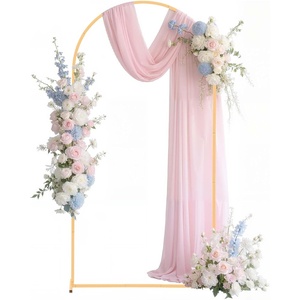 image:imageVEVOR Arch Backdrop Stand 72 x 4 ft Stable Structure Easy Assembly 1 Set Gold Metal Arch Backdrop Stand for Wedding Birthday Party Graduation Holiday Celebration and Ceremony Decoration66ft