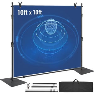 image:imageVEVOR Backdrop Stand 85 x 10 ft Adjustable Photo Backdrop Stand Kit Portable Background with 7 Crossbars Heavy Duty Projector Screen for Wedding Photo Video Studio amp Party10 x 10 ft