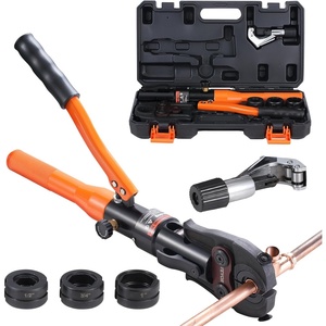 image:imageVEVOR Copper Pipe Crimping Tool Hydraulic Driven Press Tool with 12 34 1 Jaws for VUS Type Copper Pipes and 38 12 58 34 1 Jaws for ASTM F1807 Pex Pipe Copper RingRectangular