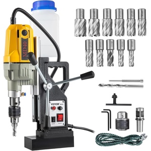 image:imageVEVOR Magnetic Drill 1400W Motor 16 in Boring Diameter 2810 lbf Portable Electric Mag Drill Press with 11 Coring Bits 800 RPM Speed Drilling Machine for Metal Surface Home Improvement Industry12pcs