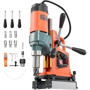 image:imageVEVOR Magnetic Drill Press 1400 W 2 inch Boring Diameter 0750 RPM Speed Reversible Direction Mag Drill Press with 6 Core Bits Electric Drilling Machine for Industrial and Home ImprovementTube Drill  26Pcs