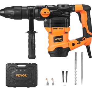 image:imageVEVOR Rotary Hammer Drill 118 in SDSPlus Electric Corded Heavy Duty Rotary Hammer 4 Functions Including 3 Drill Bits Flat Chisel Pointed Chisel and Carrying Case for Concrete and Masonry1916  1600W