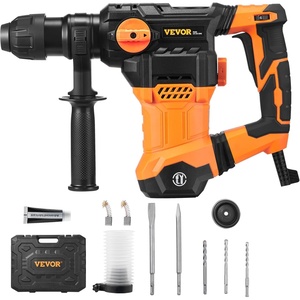image:imageVEVOR Rotary Hammer Drill 118 in SDSPlus Electric Corded Heavy Duty Rotary Hammer 4 Functions Including 3 Drill Bits Flat Chisel Pointed Chisel and Carrying Case for Concrete and Masonry114  1500W
