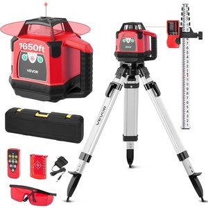 image:imageVEVOR Rotary Laser Level Kit 1650ft 360Degree Self Leveling Red Horizontal Laser Transitwith Heavyduty Tripod Receiver Remote Control Toolcase IP54 Waterproof 006 in100 ft for ConstructionRed