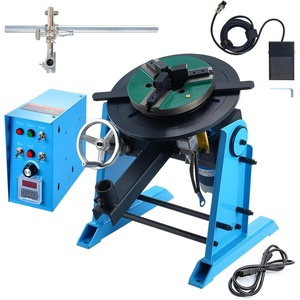 image:imageVEVOR Rotary Welding Positioner 441 lbs Load Capacity 45 to 90 Tilt Angle Welding Positioner Turntable Table 055 RPM Speed Control Electric and Foot Pedal for Cutting Grinding Assembly187 x 241 x 378