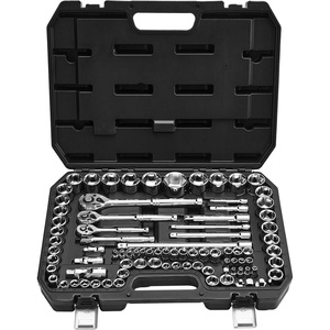 image:imageVEVOR Socket Set 225 Pieces 38 amp 14 amp 12 inch Drive Socket and Ratchet Set SAE and Metric Deep and Shallow Mechanic Tool Kit with Bits Accessories Storage Case CRV Alloy Steel for Repair143812