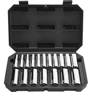 image:imageVEVOR Socket Set 225 Pieces 38 amp 14 amp 12 inch Drive Socket and Ratchet Set SAE and Metric Deep and Shallow Mechanic Tool Kit with Bits Accessories Storage Case CRV Alloy Steel for Repair12