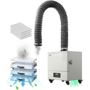 image:imageVEVOR Solder Fume Extractor 3Stage Filtration Soldering Smoke Absorber with 180 mh Strong Suction amp 3Level Airflow Compact Desktop Brushless Smoke Extractor for Soldering DIY Welding17x 125 x 205Inch