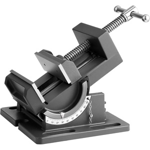 image:imageVEVOR Tilting Vise 425 Inch Jaw Width Portable Drill Press Bench Vise 090 Adjustable Tilt Durable Cast Iron Construction Workbench Vice for Woodworking for Benchtops and Drill Presses Black