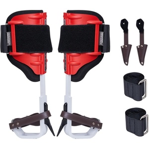 image:imageVEVOR Tree Climbing Spikes 1 Pair HeightAdjustable Climbing Spurs 350lbs Load Capacity Tree Climbing Gear with Straps Arborist Equipment for Climbers Hunting Fruit PickingRed Upgraded