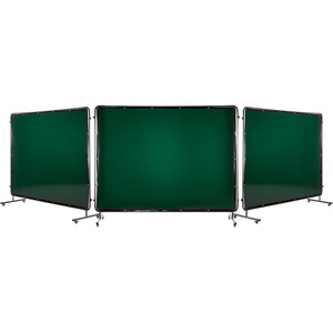 image:imageVEVOR Welding Screen with Frame 3Panel 6 x 8 FT Welding Curtain Screen FlameResistant Vinyl Safety Protection Screens with 12 Wheels amp 6Level UV Protection for WorkshopIndustrial Use Dark GreenDark Green