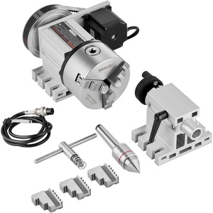 image:imageVevor 5Inch 3 Jaw Chuck Dividing Head Set Precision Semi Universal Dividing Head for Milling Machine Rotary Table Tailstock Milling SetK11100mm