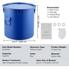 image:imageHappybuy 8 Gal Fryer Grease Bucket Oil Disposal Caddy Carbon Steel with RustProof Coating Oil Transport Container with Lid Lock Clips Filter Bag Blue