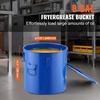 image:imageHappybuy 8 Gal Fryer Grease Bucket Oil Disposal Caddy Carbon Steel with RustProof Coating Oil Transport Container with Lid Lock Clips Filter Bag Blue