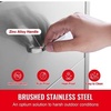 image:imageHappybuy Outdoor Kitchen Drawers 14W x 143H x 23D Inch Flush Mount Double BBQ Drawers Stainless Steel with Handle for BBQ Islands or Grill Stations