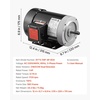 image:imageVEVOR 05 HP Electric Motor 1725RPM Air Compressor Motor CWCCW Rotation 58 inch Shaft Diameter 188inch Shaft Length 207Nm Torque SinglePhase TEFC Cooling 115V230V 56 Frame1