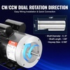 image:imageVEVOR 05 HP Electric Motor 1725RPM Air Compressor Motor CWCCW Rotation 58 inch Shaft Diameter 188inch Shaft Length 207Nm Torque SinglePhase TEFC Cooling 115V230V 56 Frame1