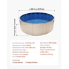 image:imageVEVOR 12 x 24 ft Oval Pool Liner Overlap Style Above Ground Pool Liners 48to54inch Wall Height Durable Pool Liner Standard Gauge Vinyl for Steel Sided AboveGround Swimming PoolsRound
