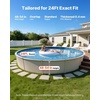 image:imageVEVOR 12 x 24 ft Oval Pool Liner Overlap Style Above Ground Pool Liners 48to54inch Wall Height Durable Pool Liner Standard Gauge Vinyl for Steel Sided AboveGround Swimming PoolsRound