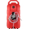 image:imageVEVOR 16 Gallon Fuel Caddy 78 Lmin Portable Gas Storage Tank Container with Hand Pump Rubber Wheels Fuel Transfer Storage Tank for Gasoline Diesel Machine Oil Car Mowers Tractor Boat MotorcyclePolyethylene PE